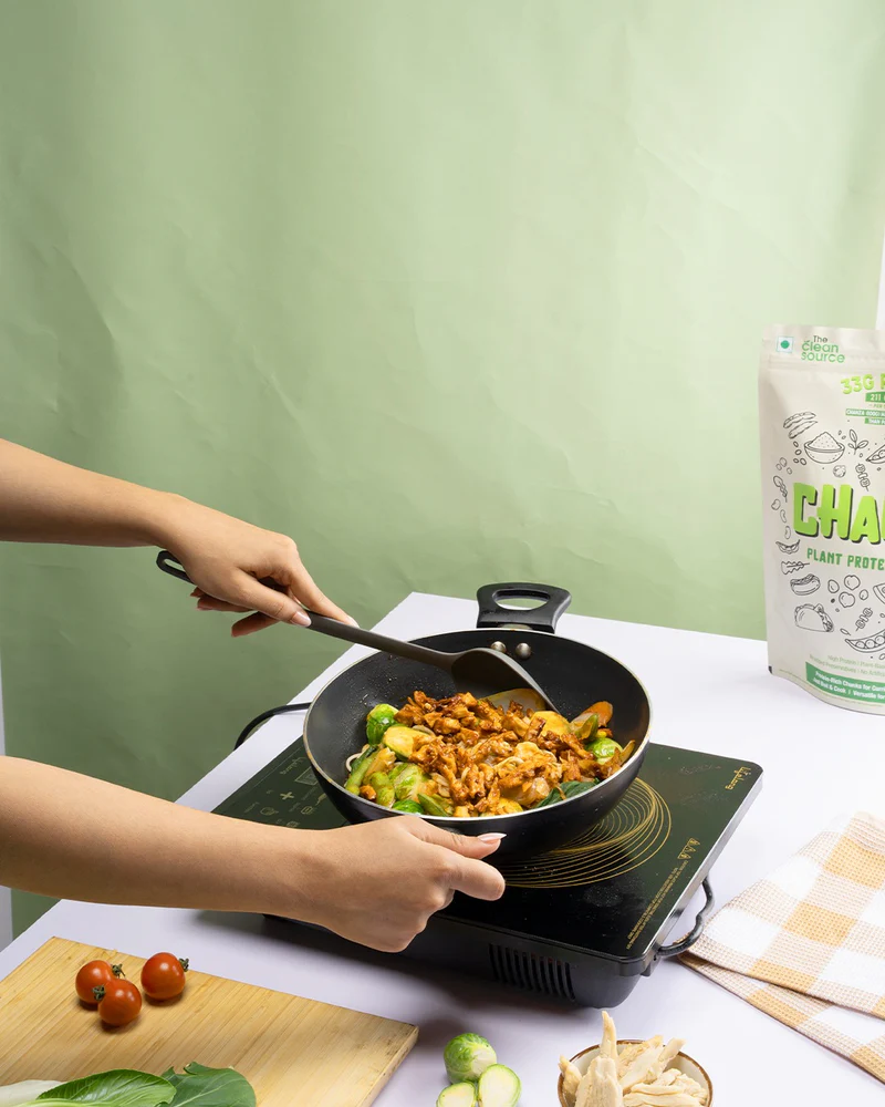 Cooking Chanza in a dish